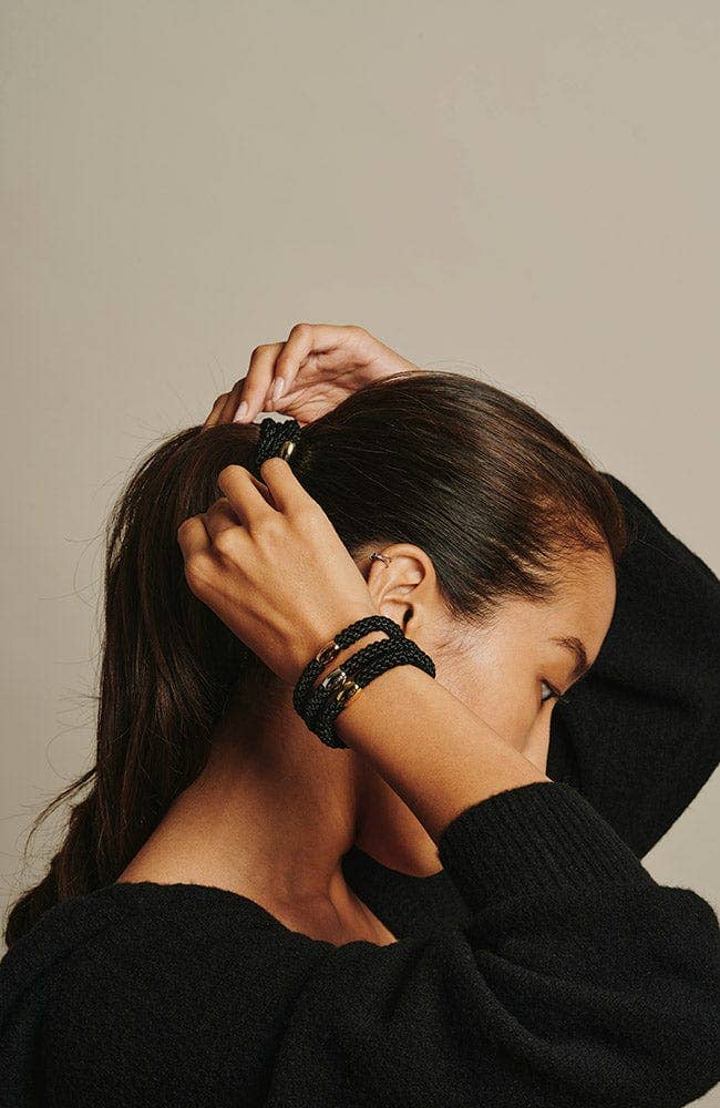 Grab & Go Ponytail Holder - Gold Bead