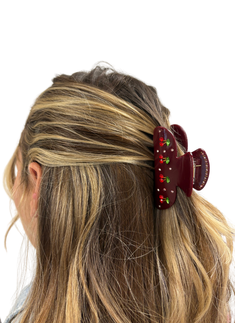 The Lil Cherry Merlot Claw Clip